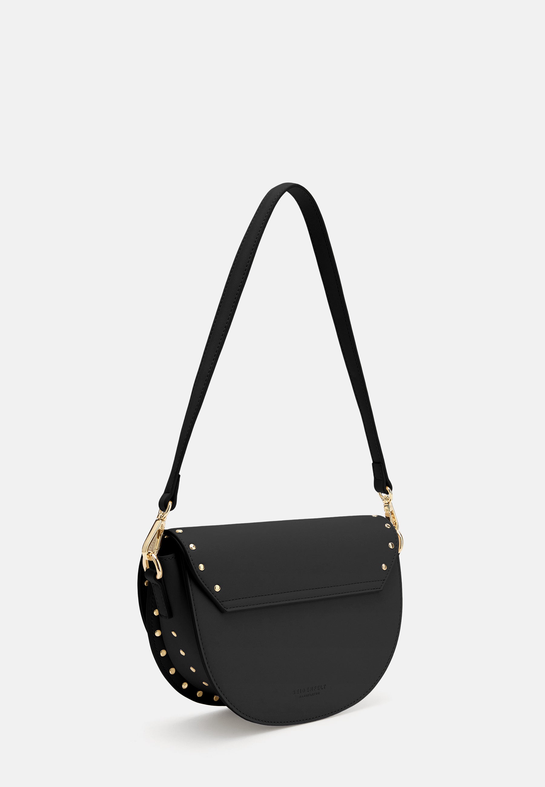 Seidenfelt - Handtaschen>Damen>Kunstledertaschen>Halbmond Taschen - Senja Saddle - black / OS-light sand / OS-beige / OS