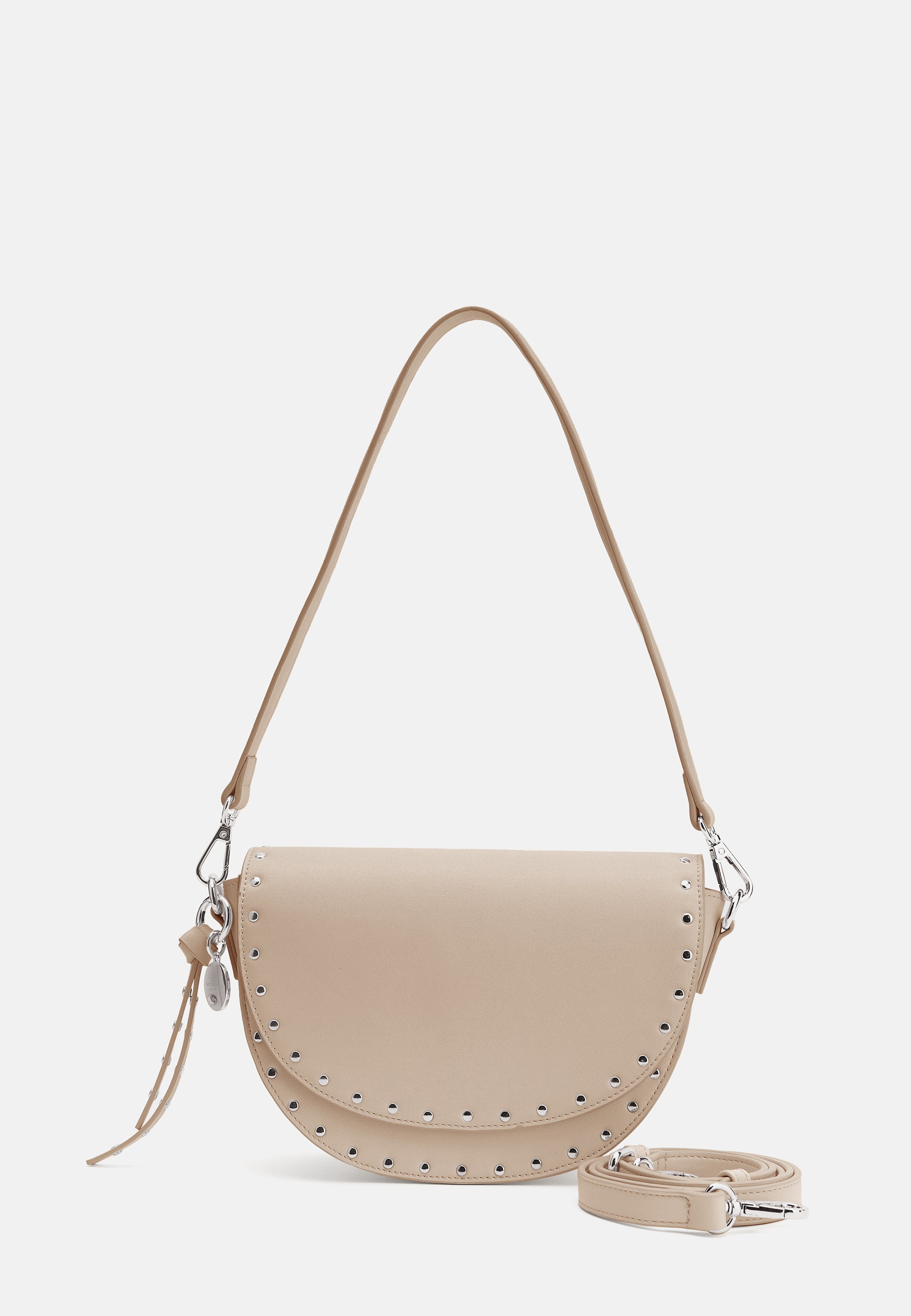 Seidenfelt - Handtaschen>Damen>Kunstledertaschen>Halbmond Taschen - Senja Saddle - black / OS-light sand / OS-beige / OS