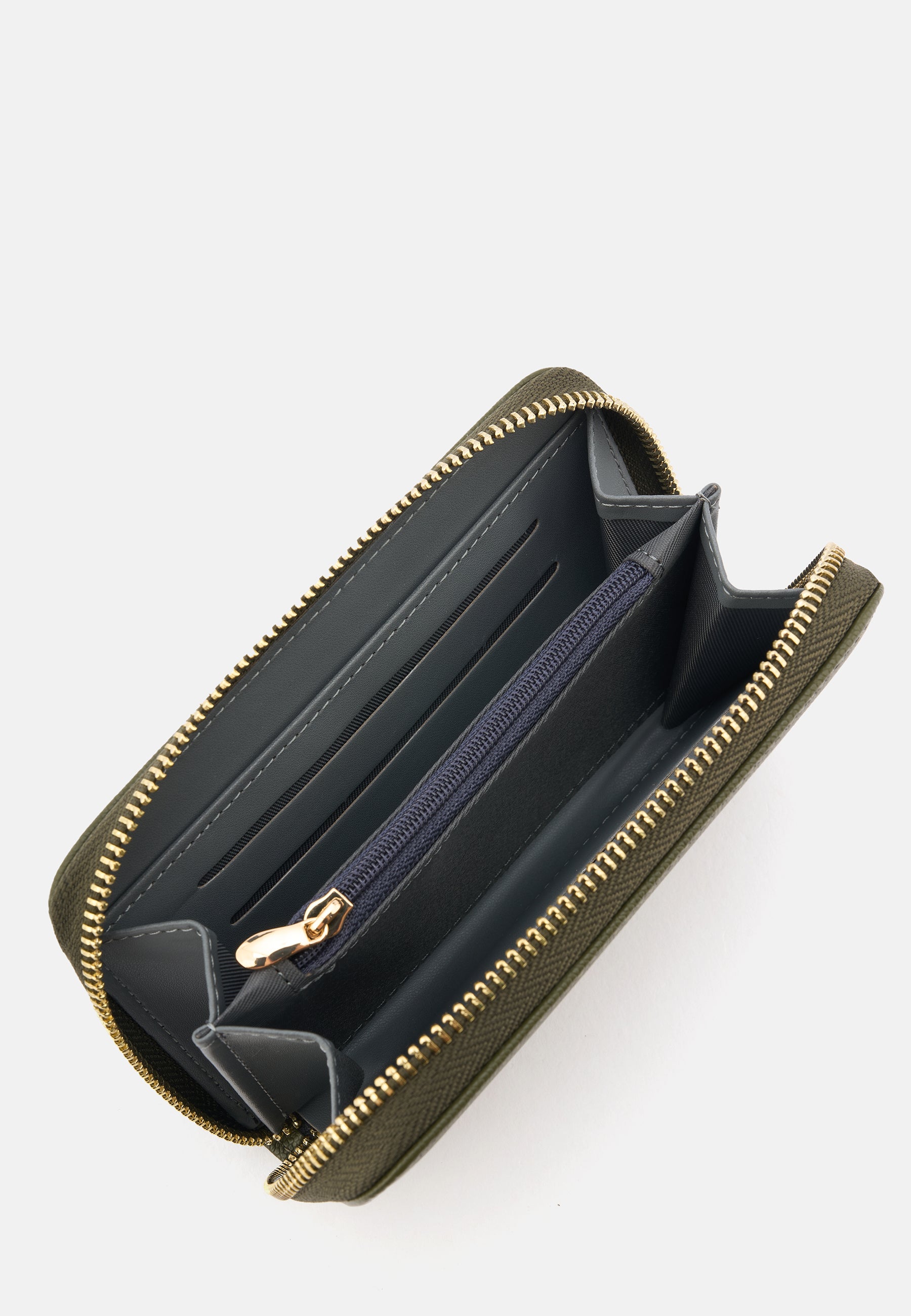 Seidenfelt - Wallets - Ebba - glossy black / OS-olive / OS-croco print ice blue / OS-denim in blue / OS
