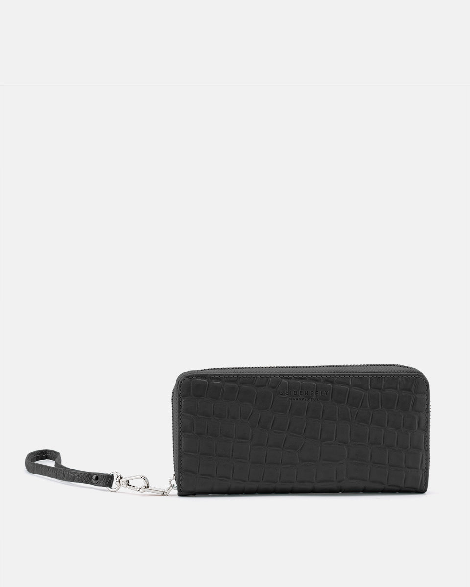 Seidenfelt - Wallets - Smilla - croco print black / OS-glossy black / OS-summer stone / OS-soft cream / OS-khaki / OS