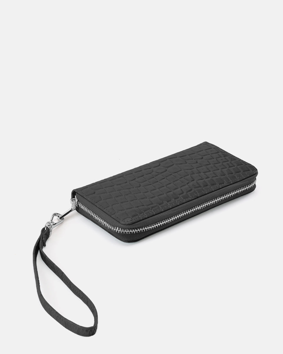 Seidenfelt - Wallets - Smilla - croco print black / OS-glossy black / OS-summer stone / OS-soft cream / OS-khaki / OS