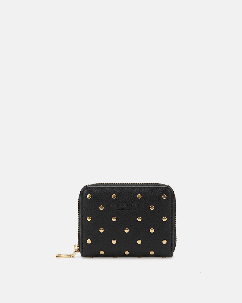 Seidenfelt - Wallets - Ylva Little Rivets - light sand&rivets / OS-black / OS-silver&rivets / OS