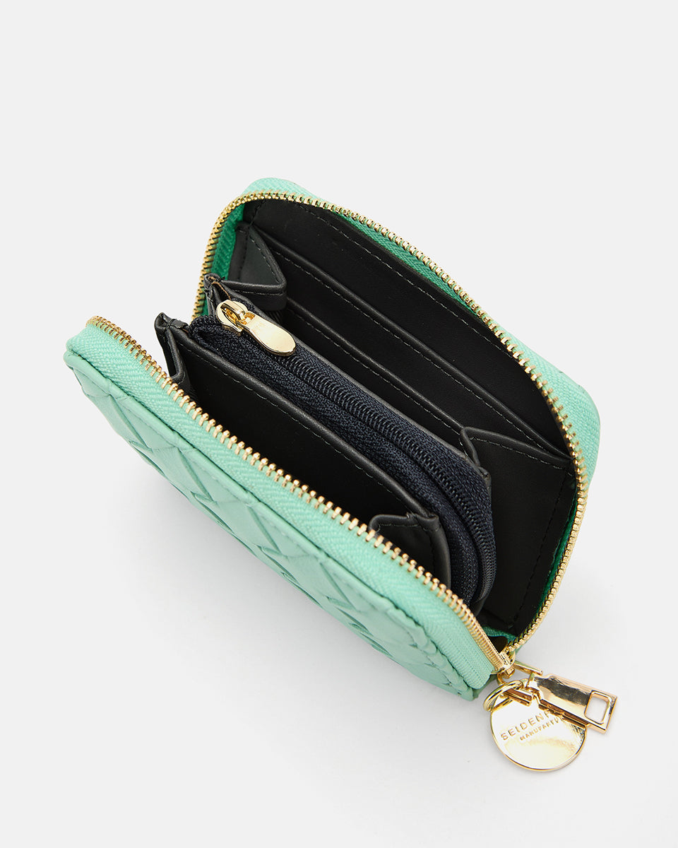 Seidenfelt - Wallets - Ylva Woven - shy yellow woven / OS-aqua green woven / OS