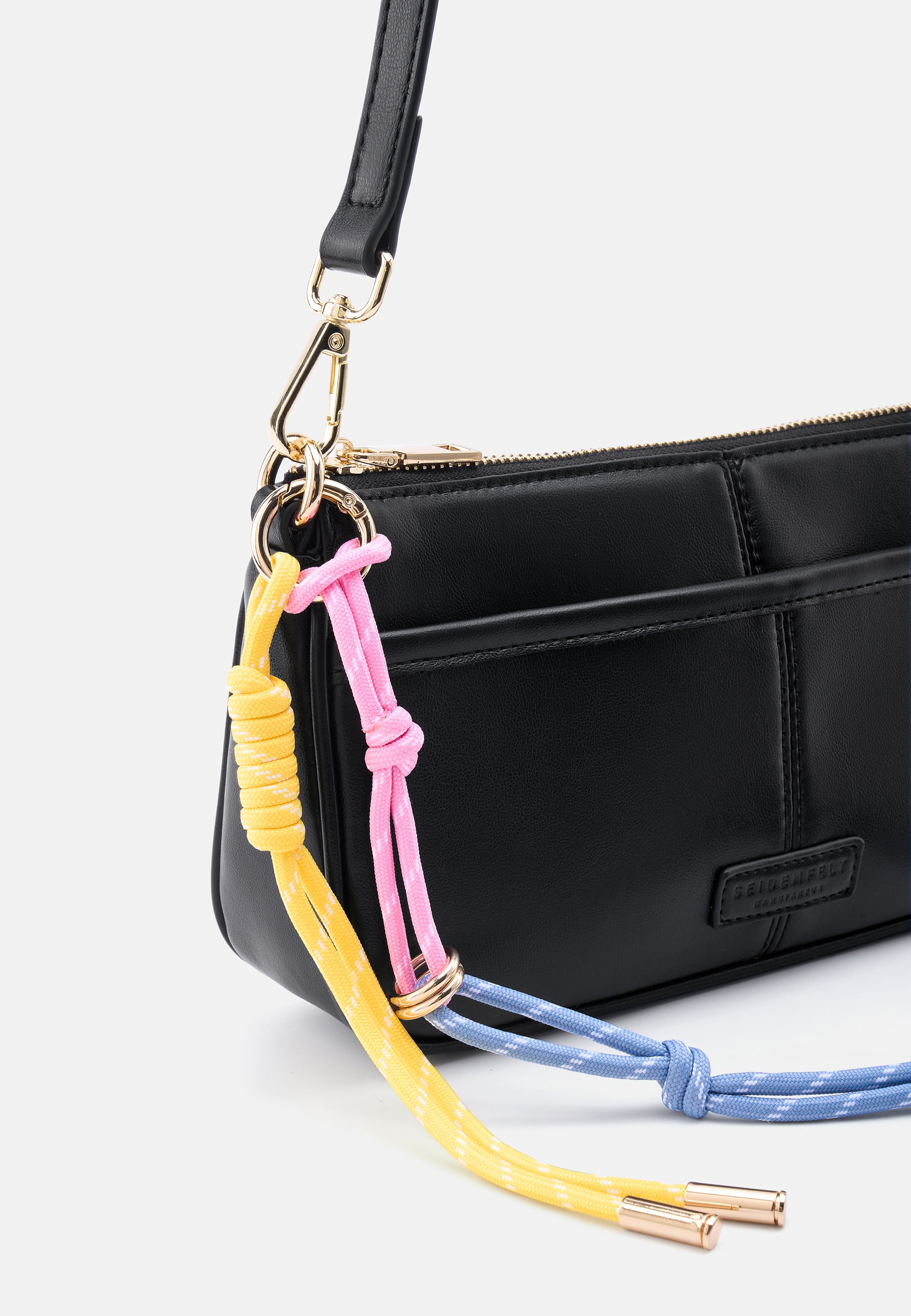 Seidenfelt - Bags - Deje Crossbag - Light Bubble Gum / OS-black / OS