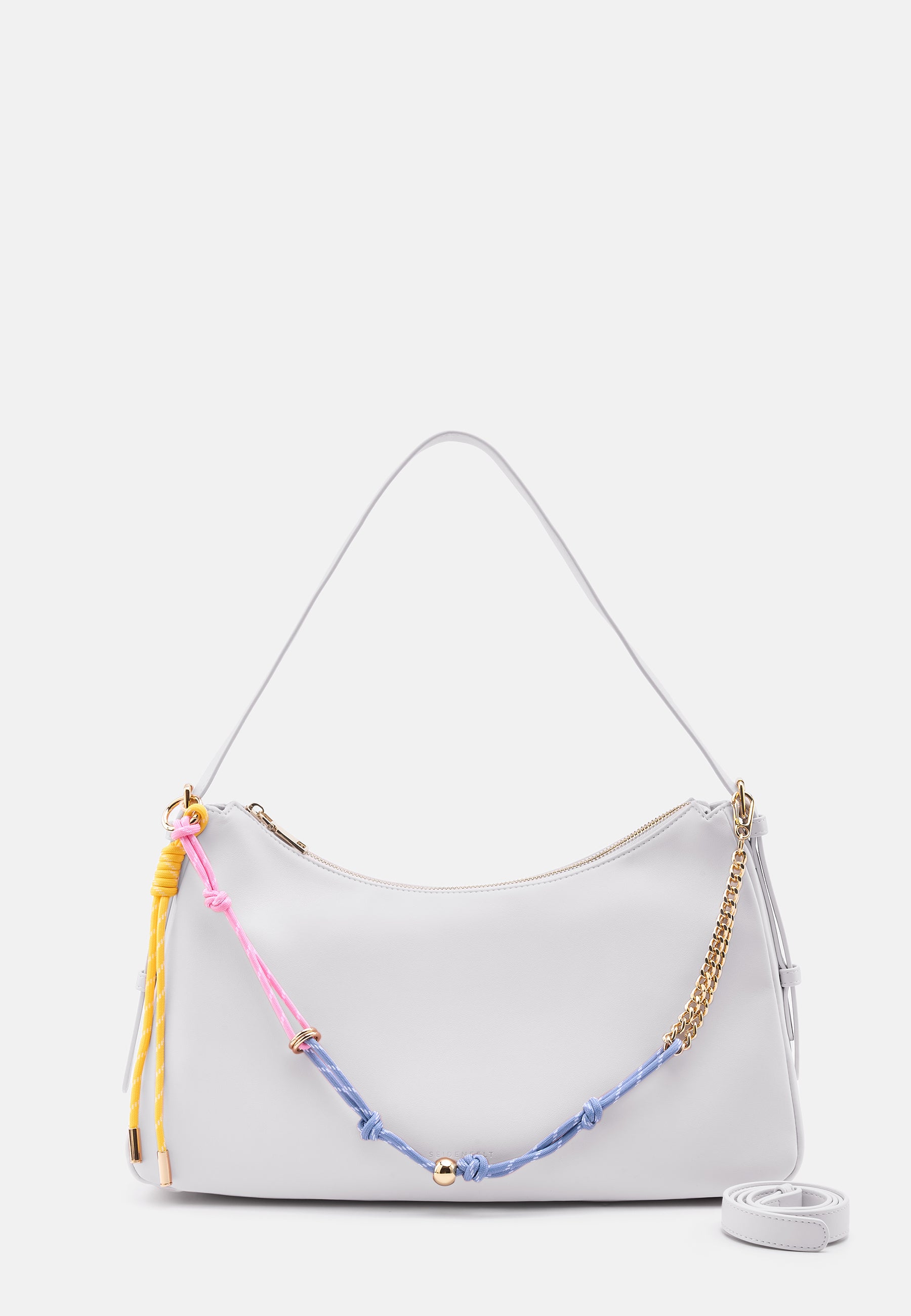 Seidenfelt - Bags - Deje Shoulderbag - Light Bubble Gum / OS-black / OS-Cream White / OS