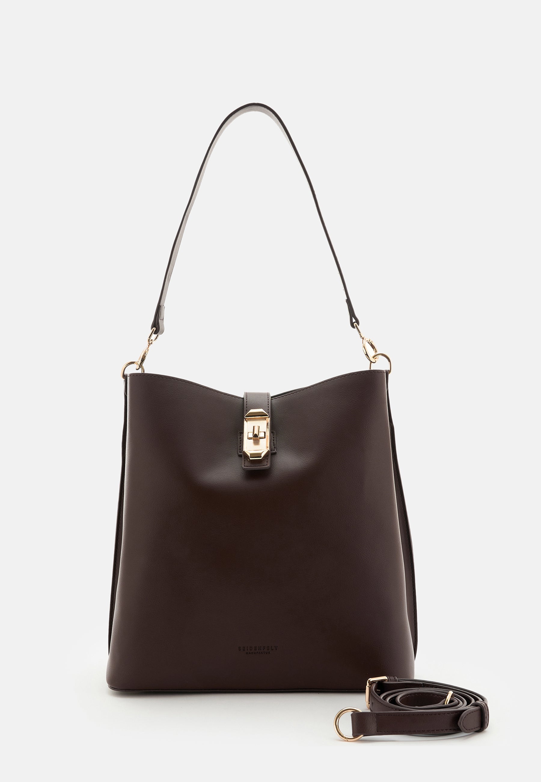 Seidenfelt - Bags - Eiby Hobo - black / OS-dark chocolate / OS-khaki green / OS