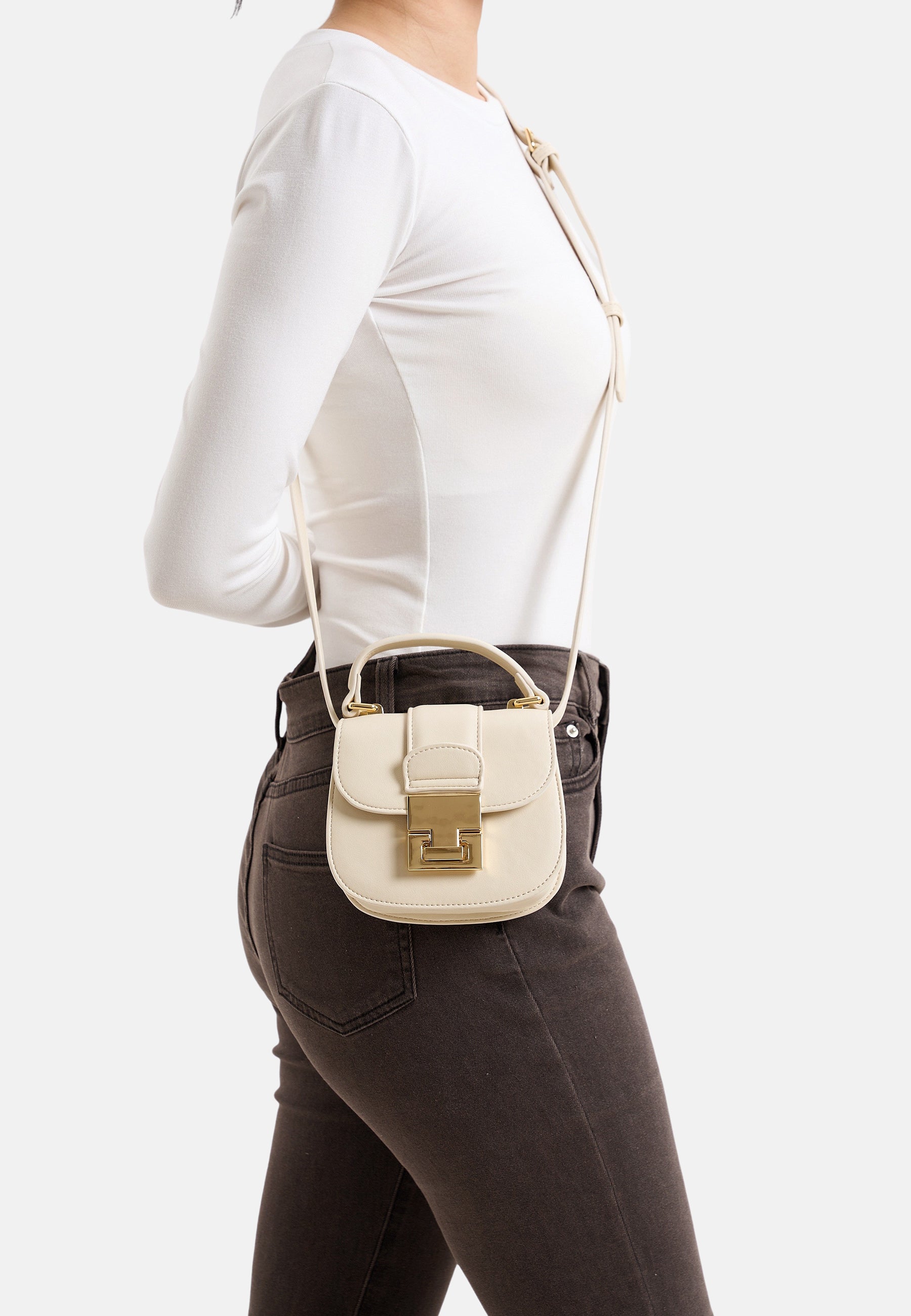 Seidenfelt - Handtaschen>Damen>Kunstledertaschen>Crossbody Taschen - Evje Mini Bag - black / OS-cream / OS-light sand / OS