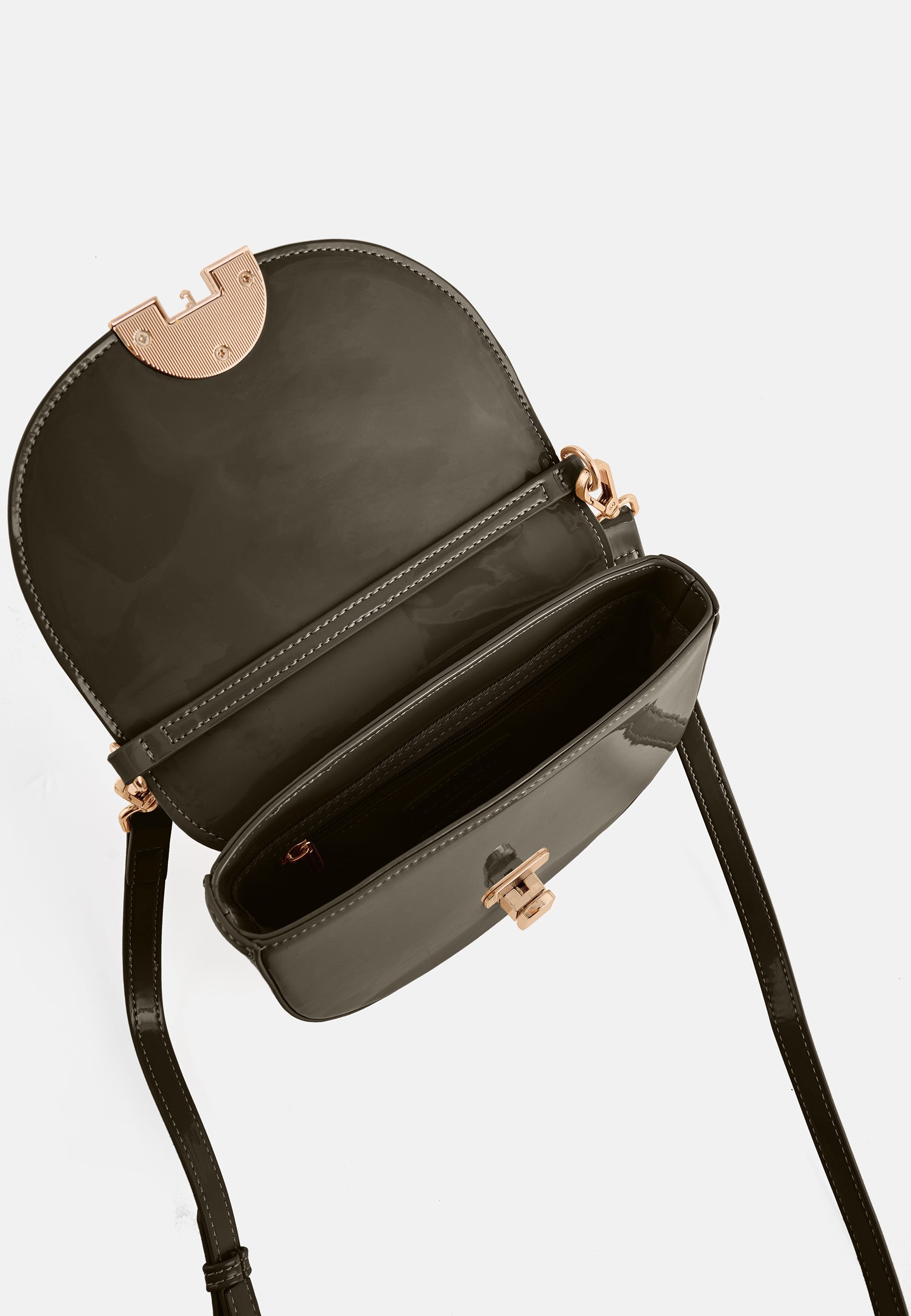 Seidenfelt - Bags - Grenaa Saddle - grey / OS-khaki / OS