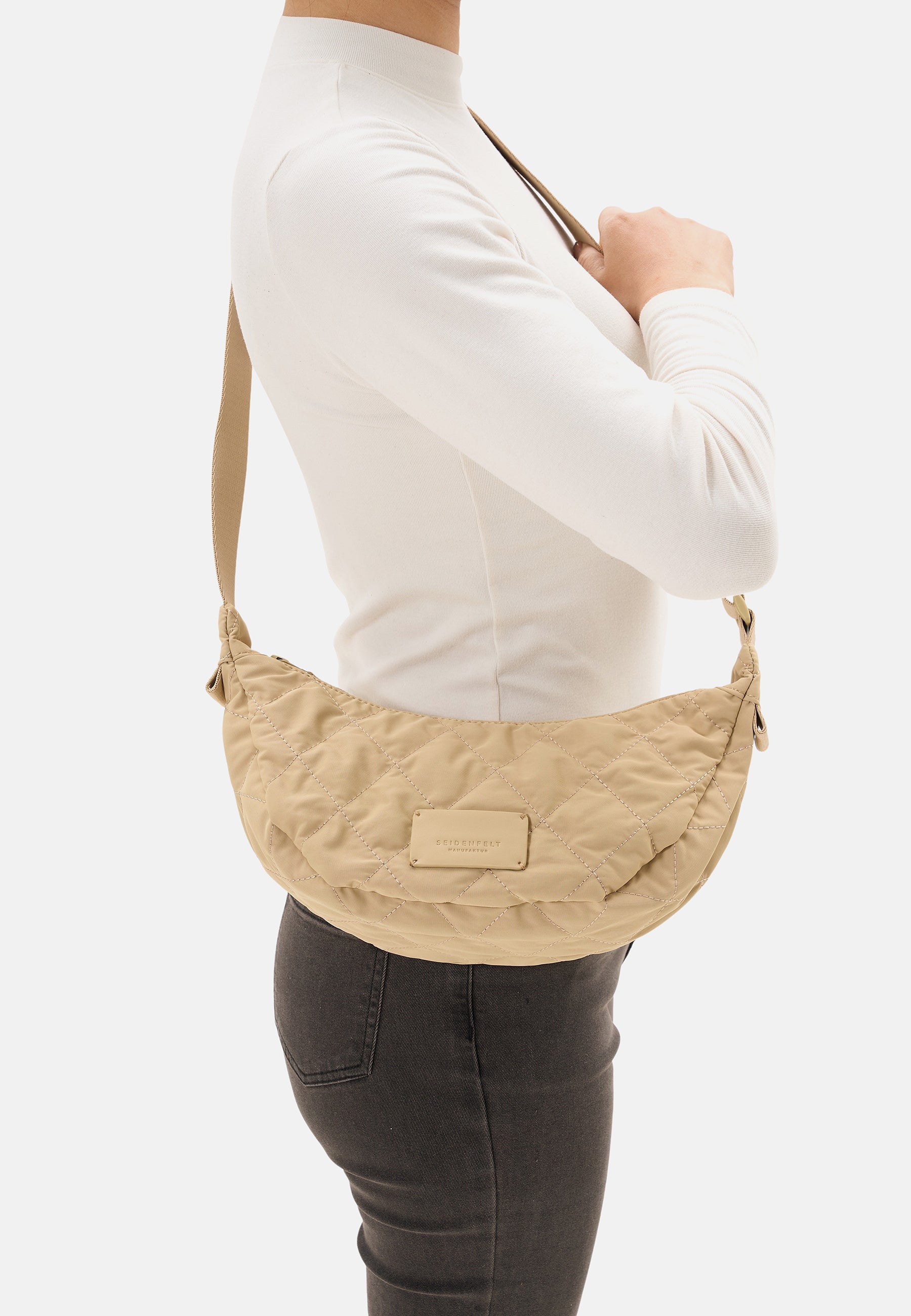Seidenfelt - Bags - Hetta Halfmoon Bag - black / OS-Greige Khaki / OS-cool grey / OS-soft toffee / OS
