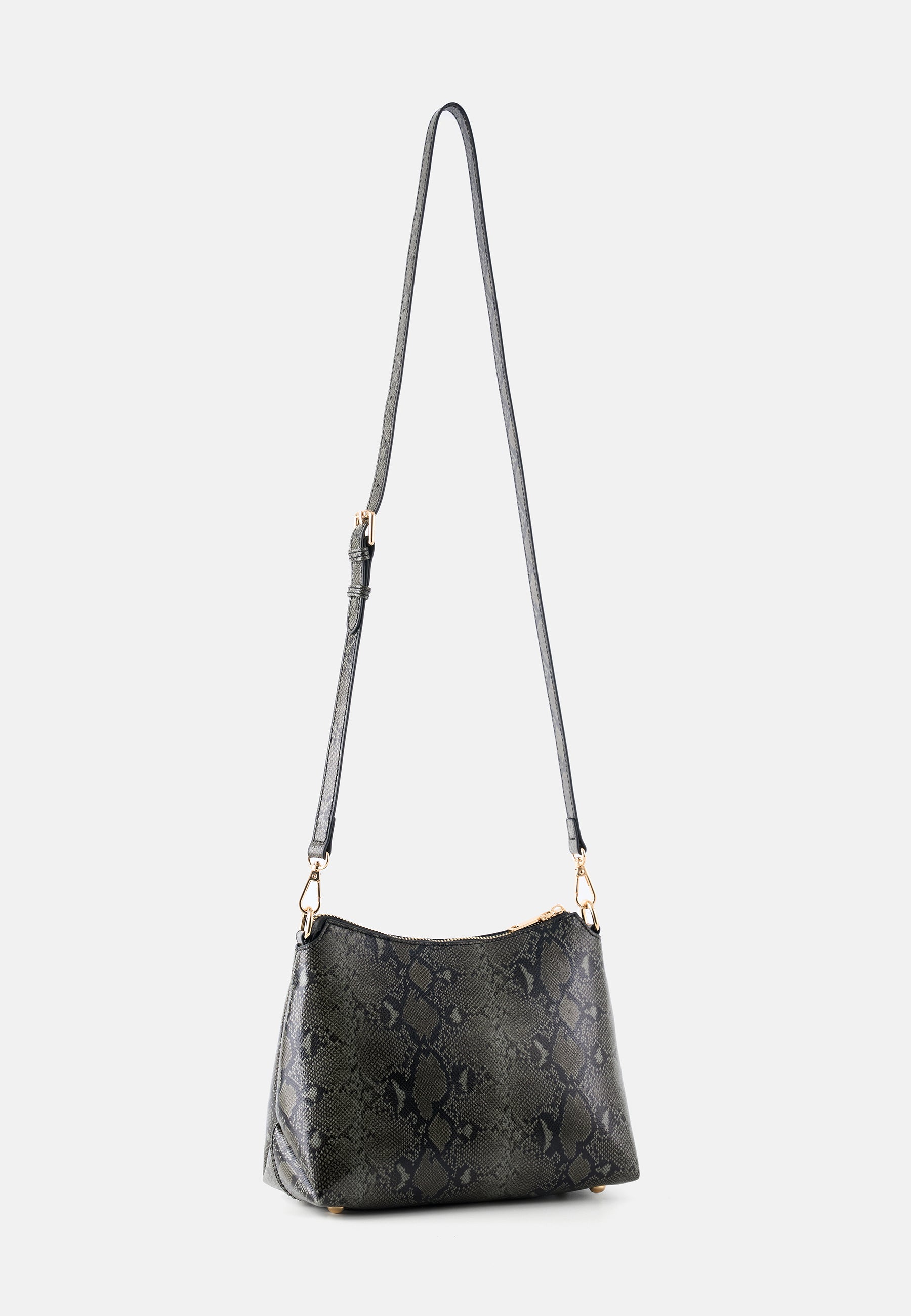 Seidenfelt - Bags - Lilleby Midi Crossbag - reptile dark green / OS