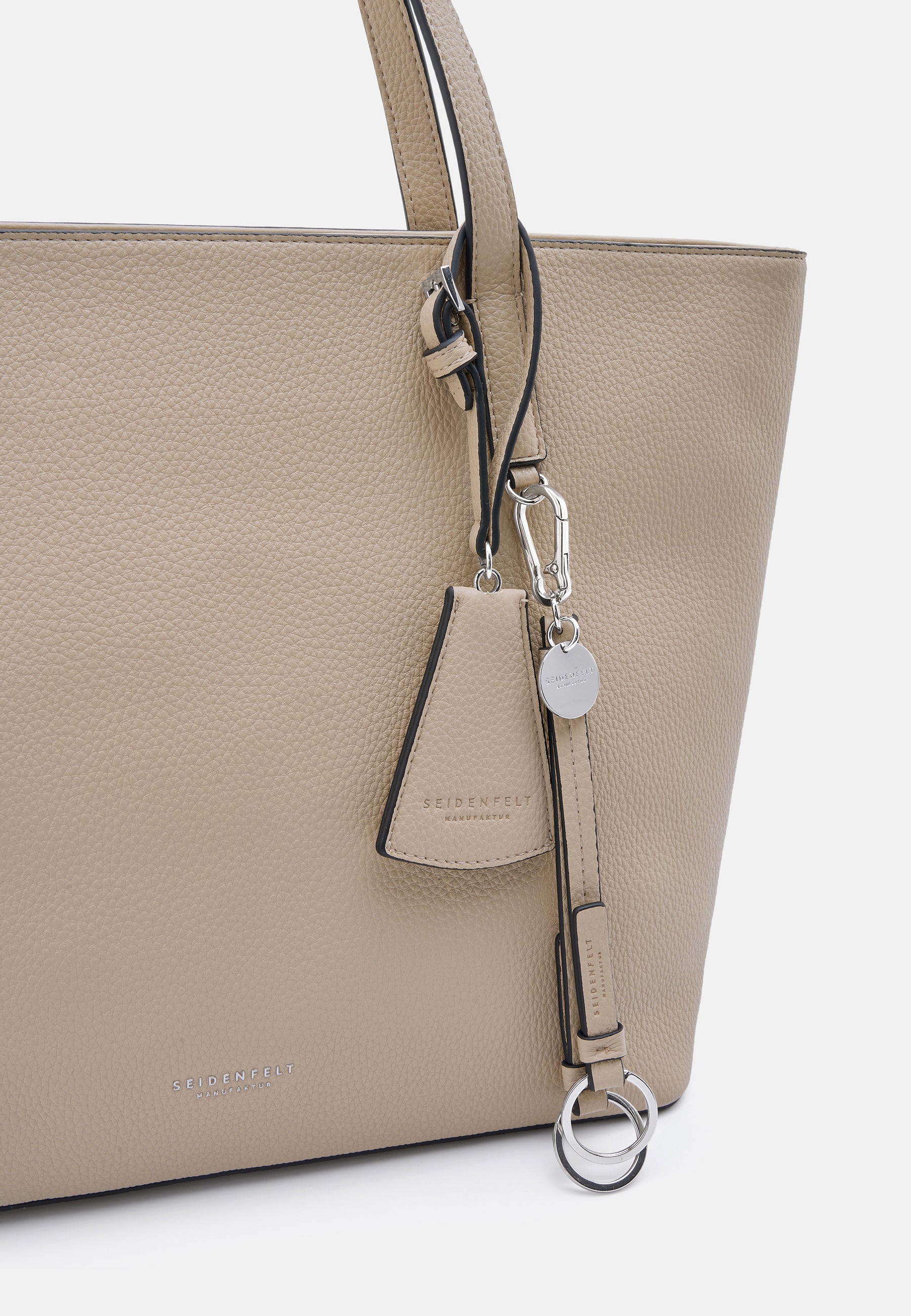 Seidenfelt - Bags - Lohja Shopper - Cool Taupe / OS-black / OS-beige / OS