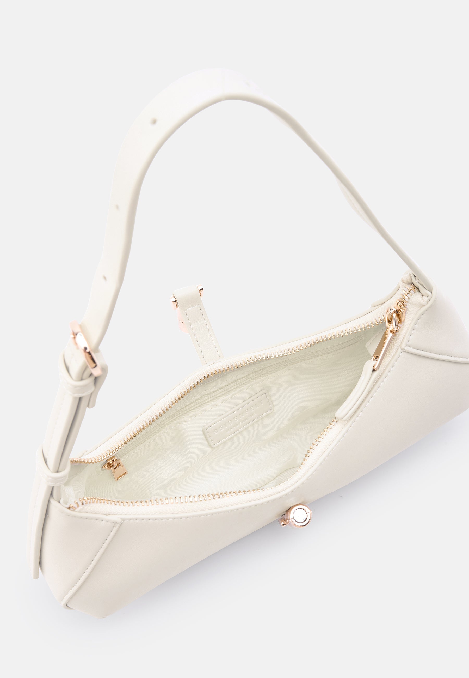 Seidenfelt - Bags - Loviisa East-West-Shoulderbag - Cloudy Beige / OS-black / OS-Cool Taupe / OS