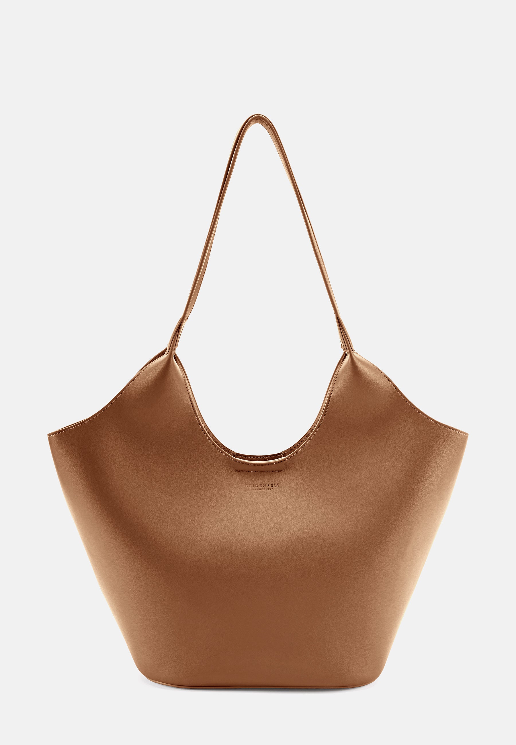 Seidenfelt - Bags - Nelma Tulip Shopper - black / OS-toffee / OS-warm beige / OS