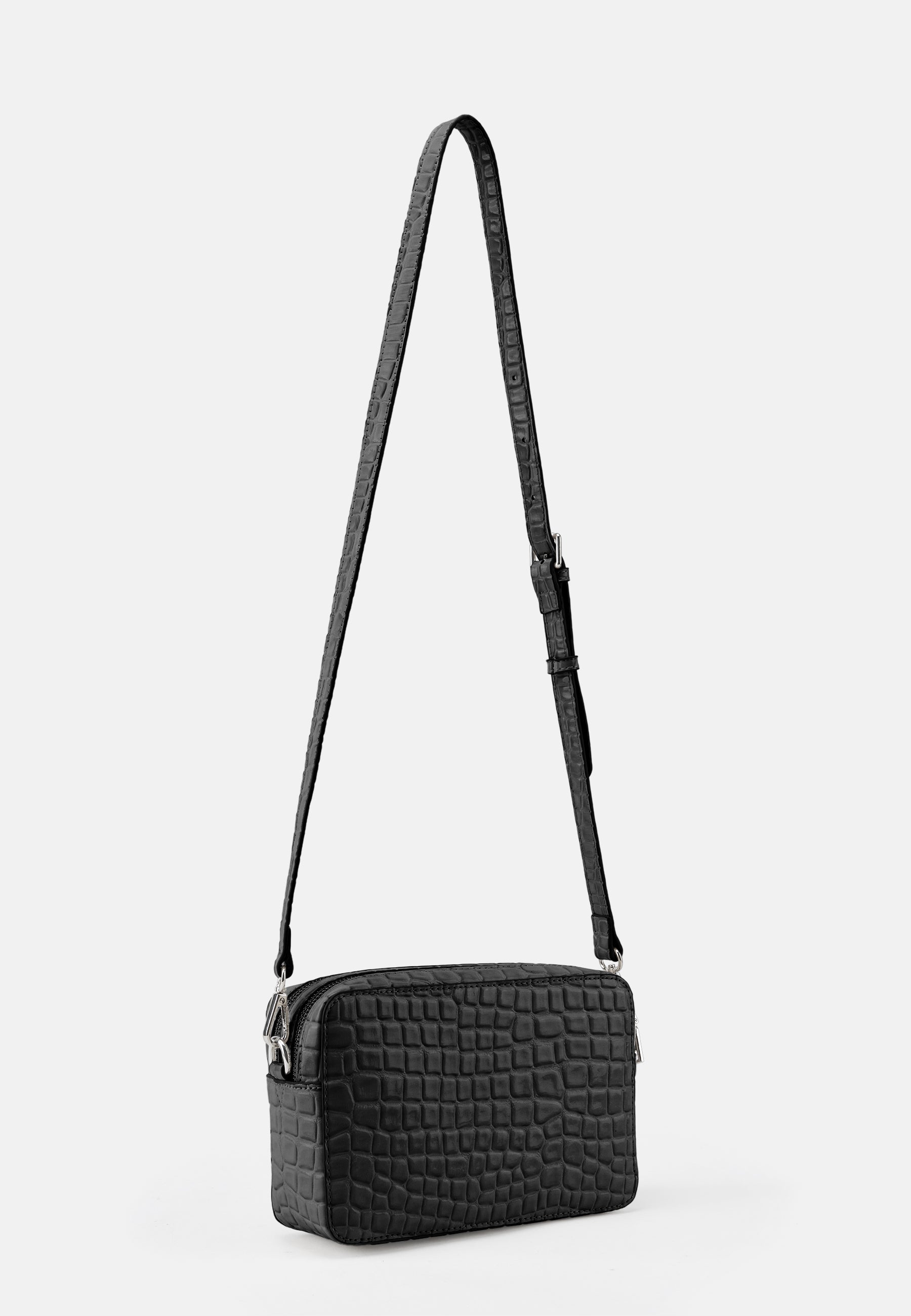 Seidenfelt - Handtaschen>Damen>Kunstledertaschen>Kamera Taschen - Nesna Camera Bag - croco print black / OS-croco print cream / OS-croco print ice blue / OS