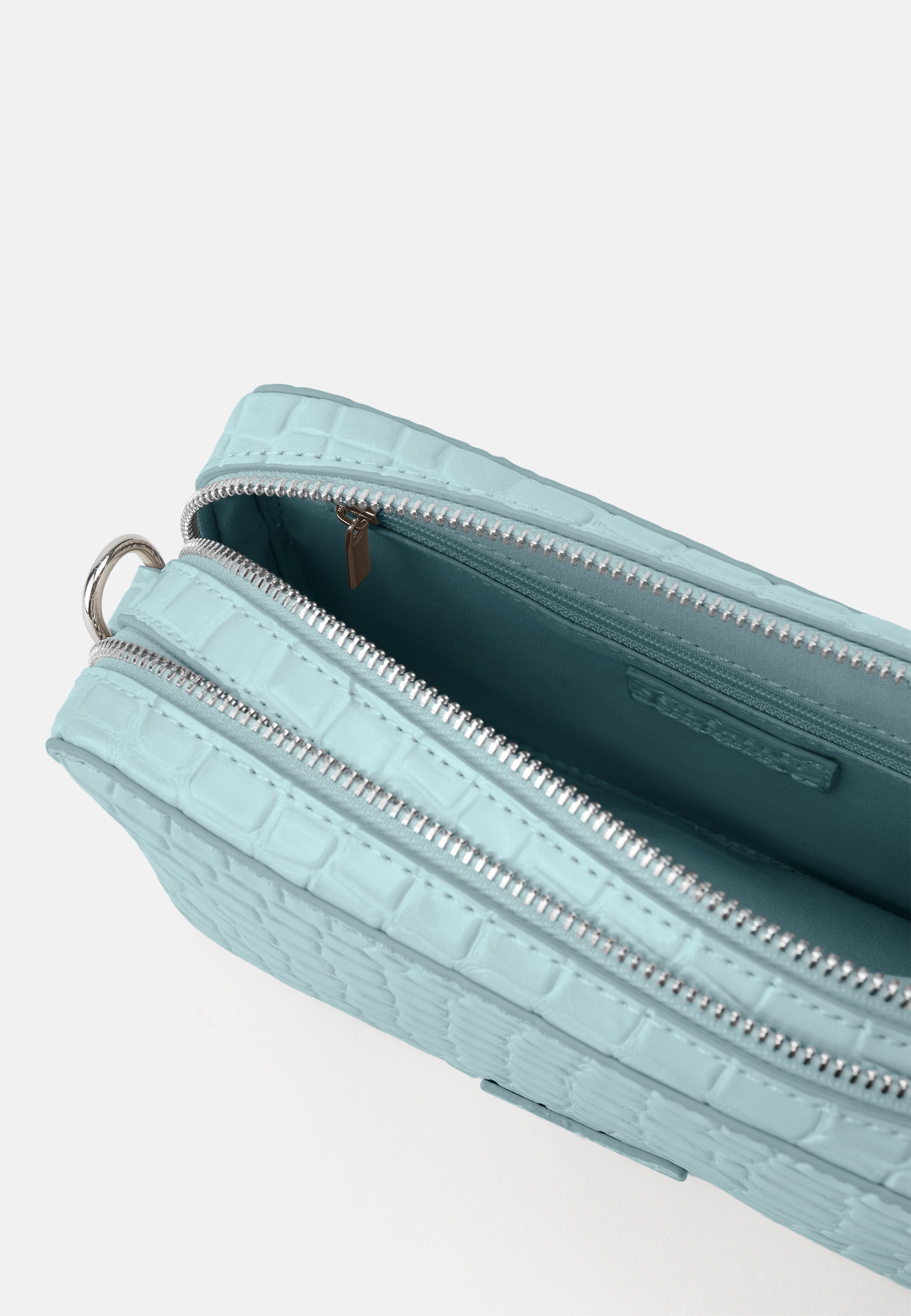 Seidenfelt - Bags - Nesna Camera Bag - croco print ice blue / OS
