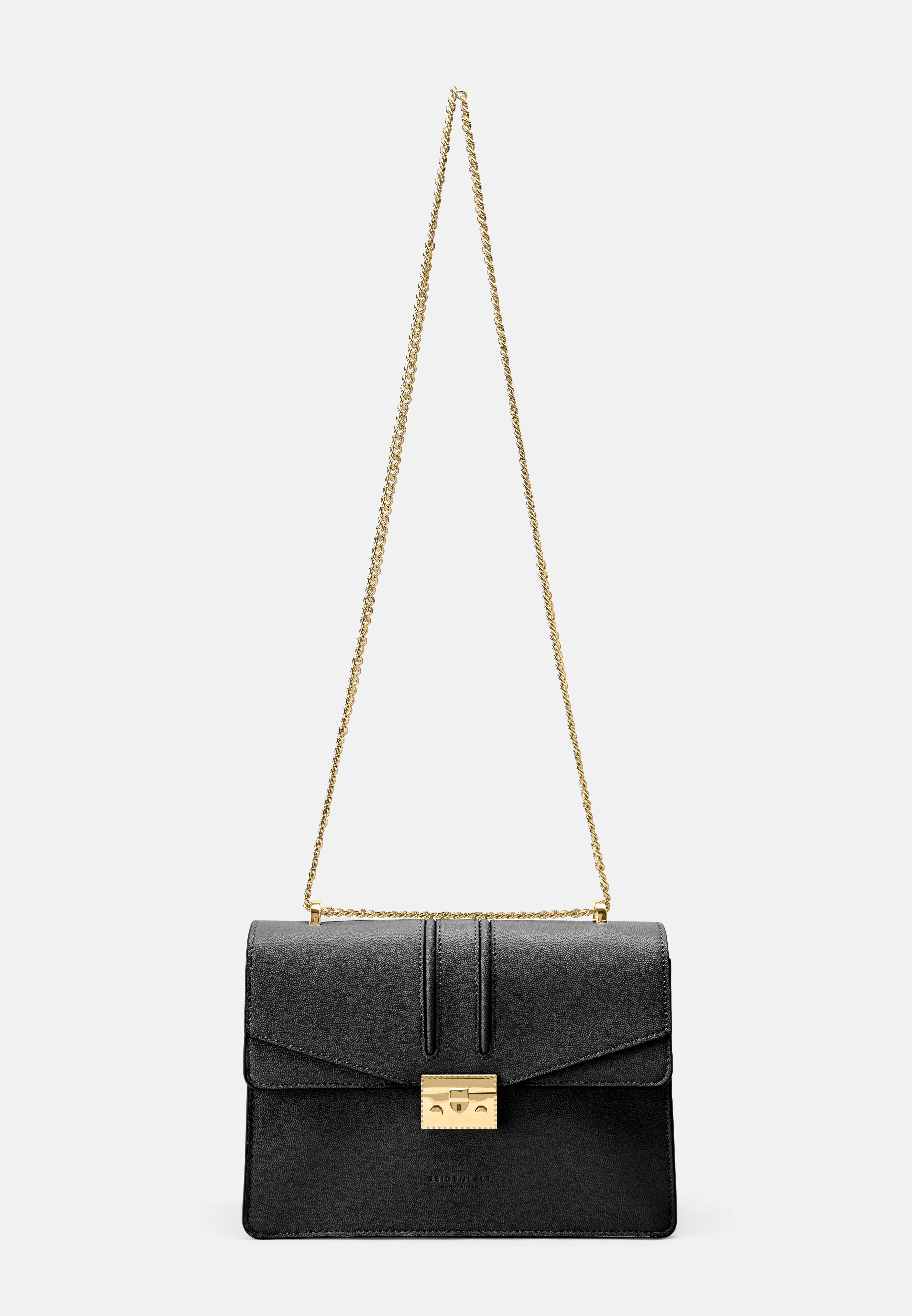 Seidenfelt - Bags - Roros Big - croco print black / OS-black / black / OS-black / gold / OS-buttermilk / OS-warm stone / OS