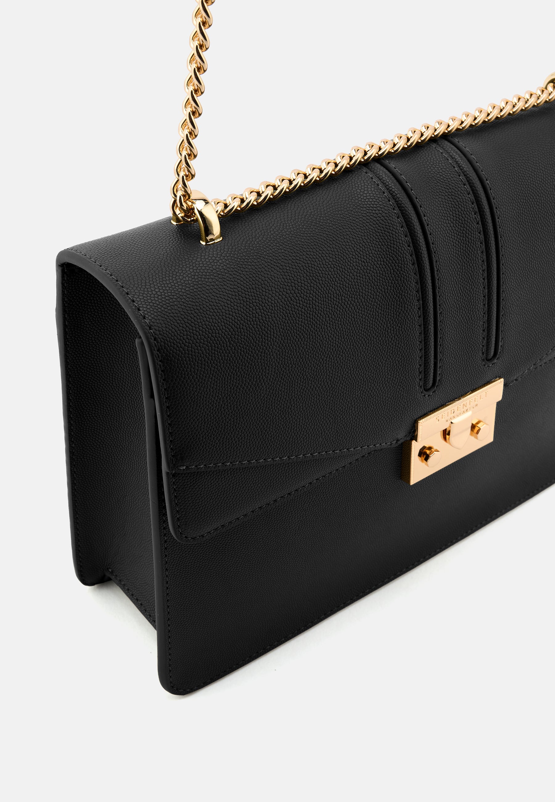 Seidenfelt - Bags - Roros Big - croco print black / OS-black / black / OS-black / gold / OS-buttermilk / OS-warm stone / OS