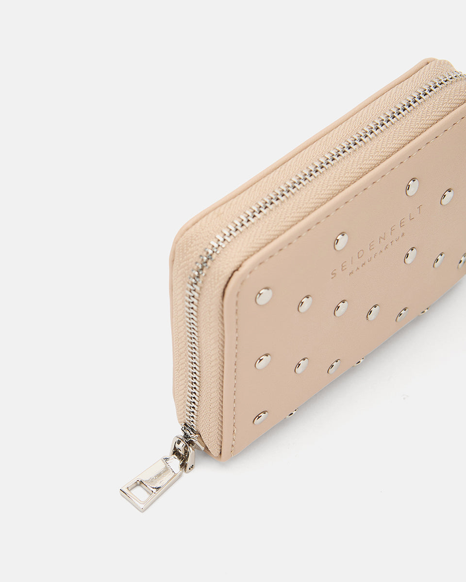 Seidenfelt - Handtaschen>Damen>Kunstlederaccessoires>Portemonnaies - Ylva Little Rivets - black / OS-light sand&rivets / OS-silver&rivets / OS