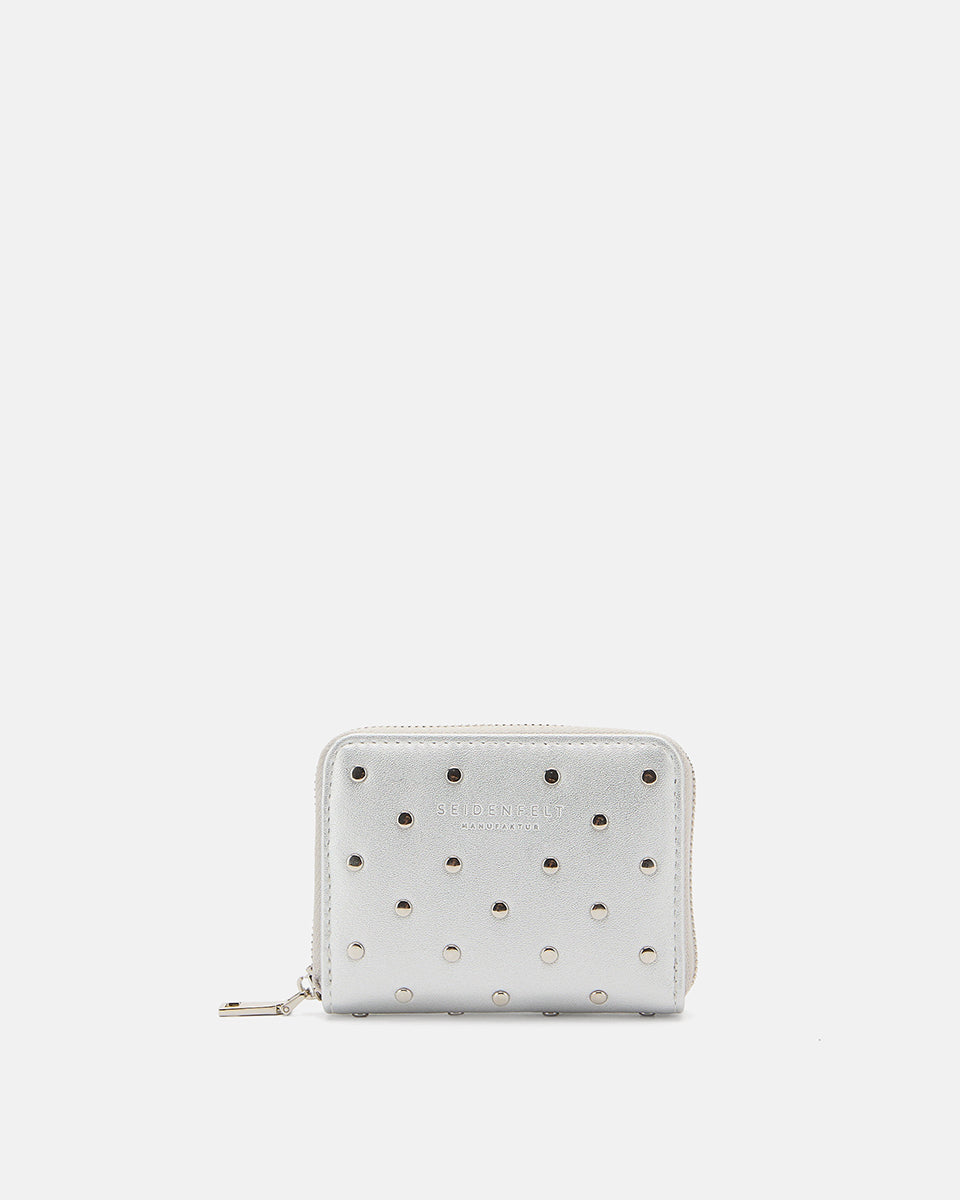 Seidenfelt - Handtaschen>Damen>Kunstlederaccessoires>Portemonnaies - Ylva Little Rivets - black / OS-light sand&rivets / OS-silver&rivets / OS