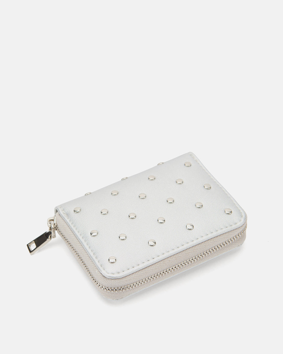 Seidenfelt - Handtaschen>Damen>Kunstlederaccessoires>Portemonnaies - Ylva Little Rivets - black / OS-light sand&rivets / OS-silver&rivets / OS