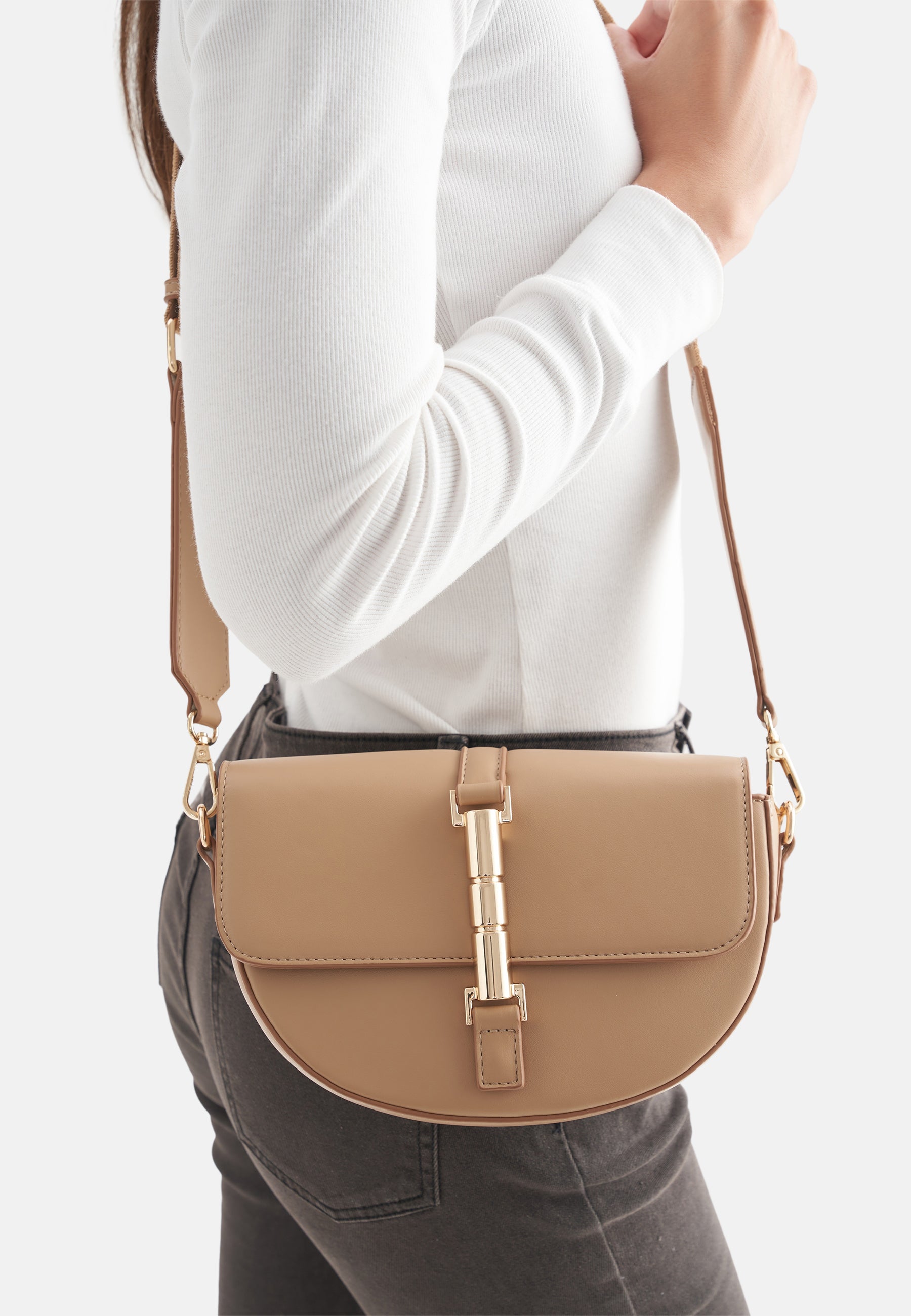 Seidenfelt - Handtaschen>Damen>Kunstledertaschen>Crossbody Taschen - Loviisa Crossbody - black / OS-cream / OS-coffee & cream / OS