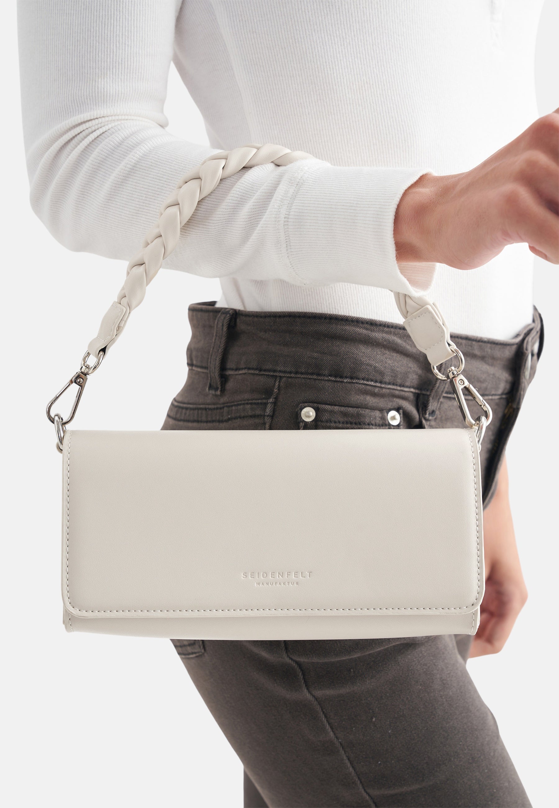Seidenfelt - Handtaschen>Damen>Kunstledertaschen>Crossbody Taschen - Melbu Crossbag - black / OS-black / gold metal / OS-cream / OS-cream / gold metal / OS-ice blue / OS-powder rose / OS
