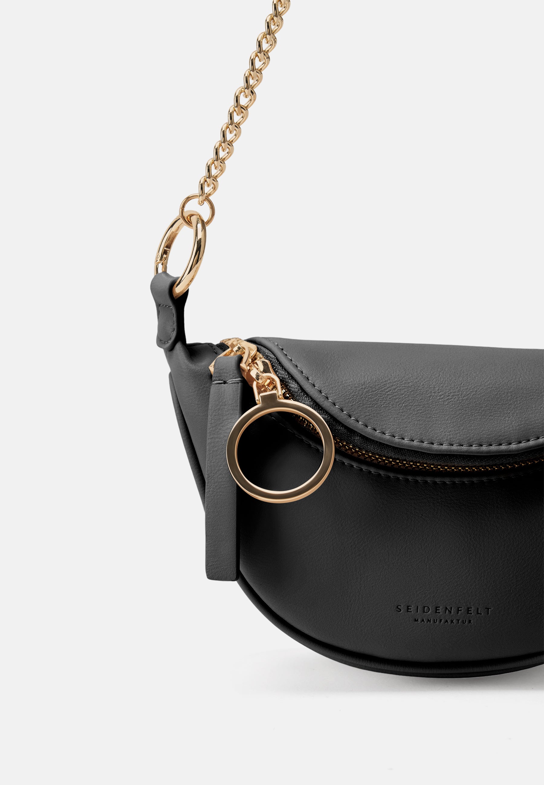 Seidenfelt - Handtaschen>Damen>Kunstledertaschen>Halbmond Taschen - Big Skien - black / OS-black / black / OS-glossy black / OS-cream / OS-coffee & cream / OS