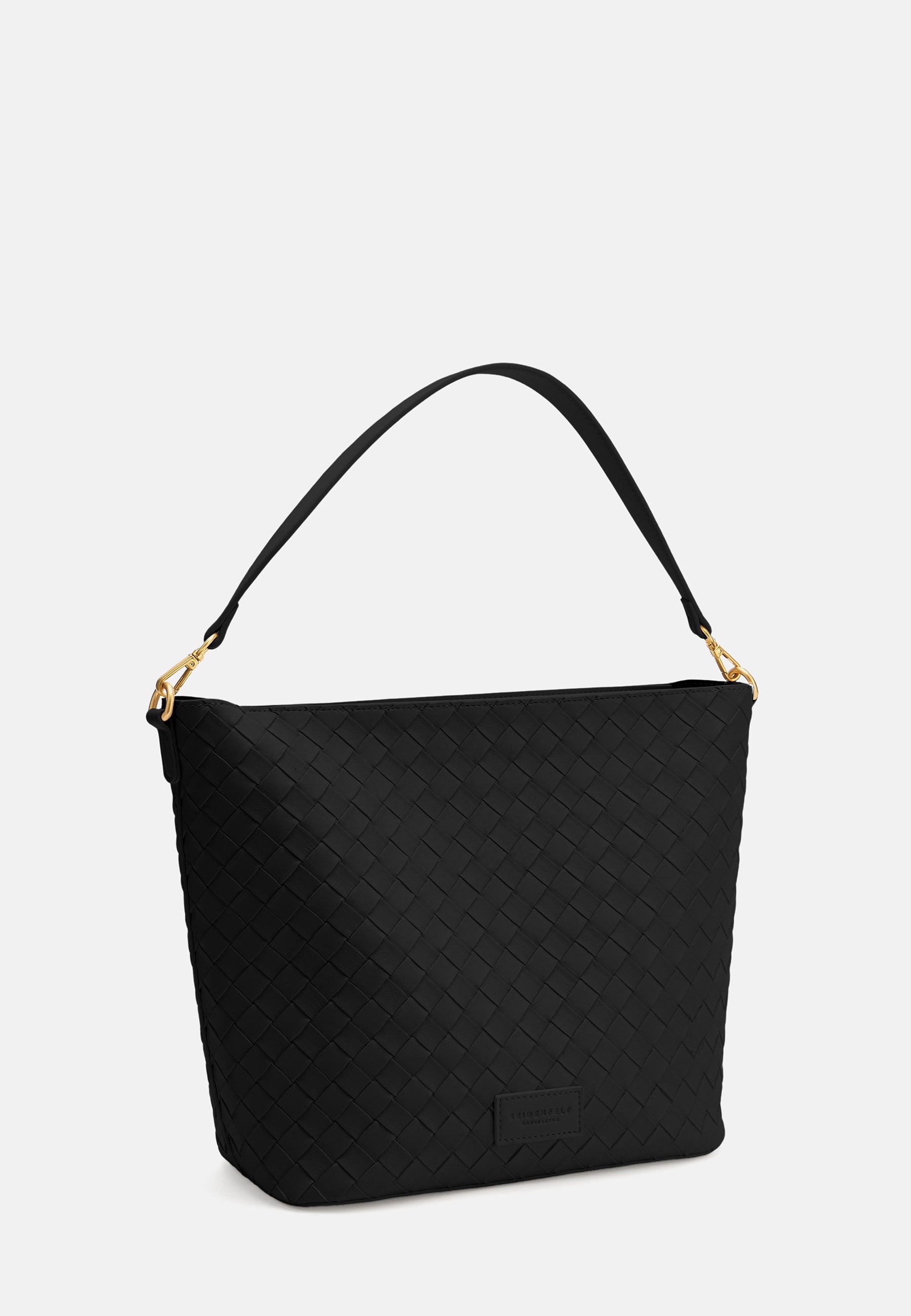 Seidenfelt - Handtaschen>Damen>Kunstledertaschen>Hobo Taschen - Kinna Hobo - black / OS-bright white / OS