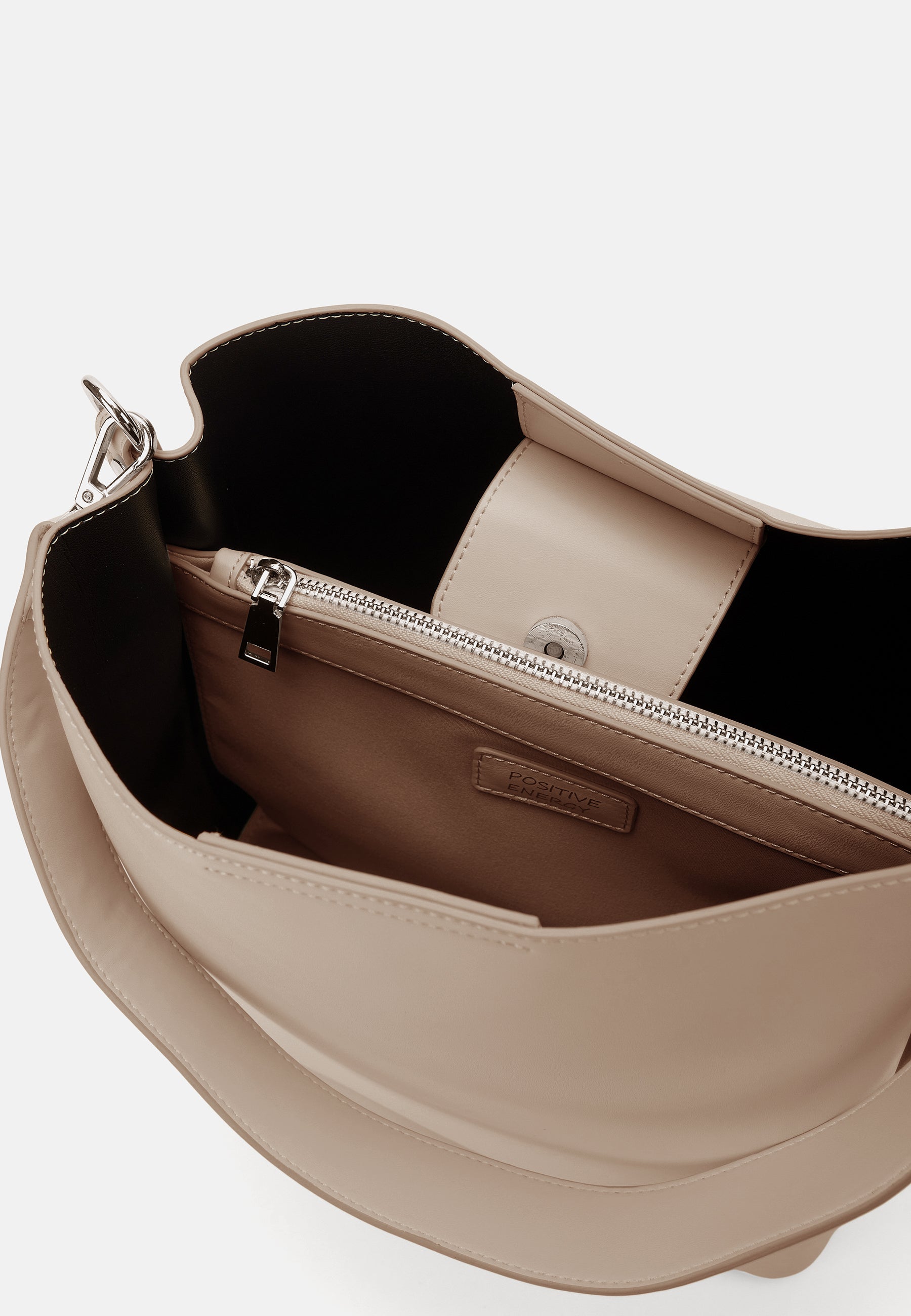 Seidenfelt - Handtaschen>Damen>Kunstledertaschen>Hobo Taschen - Lilla Ro Midi Hobo - black / OS-cream / OS-light sand / OS