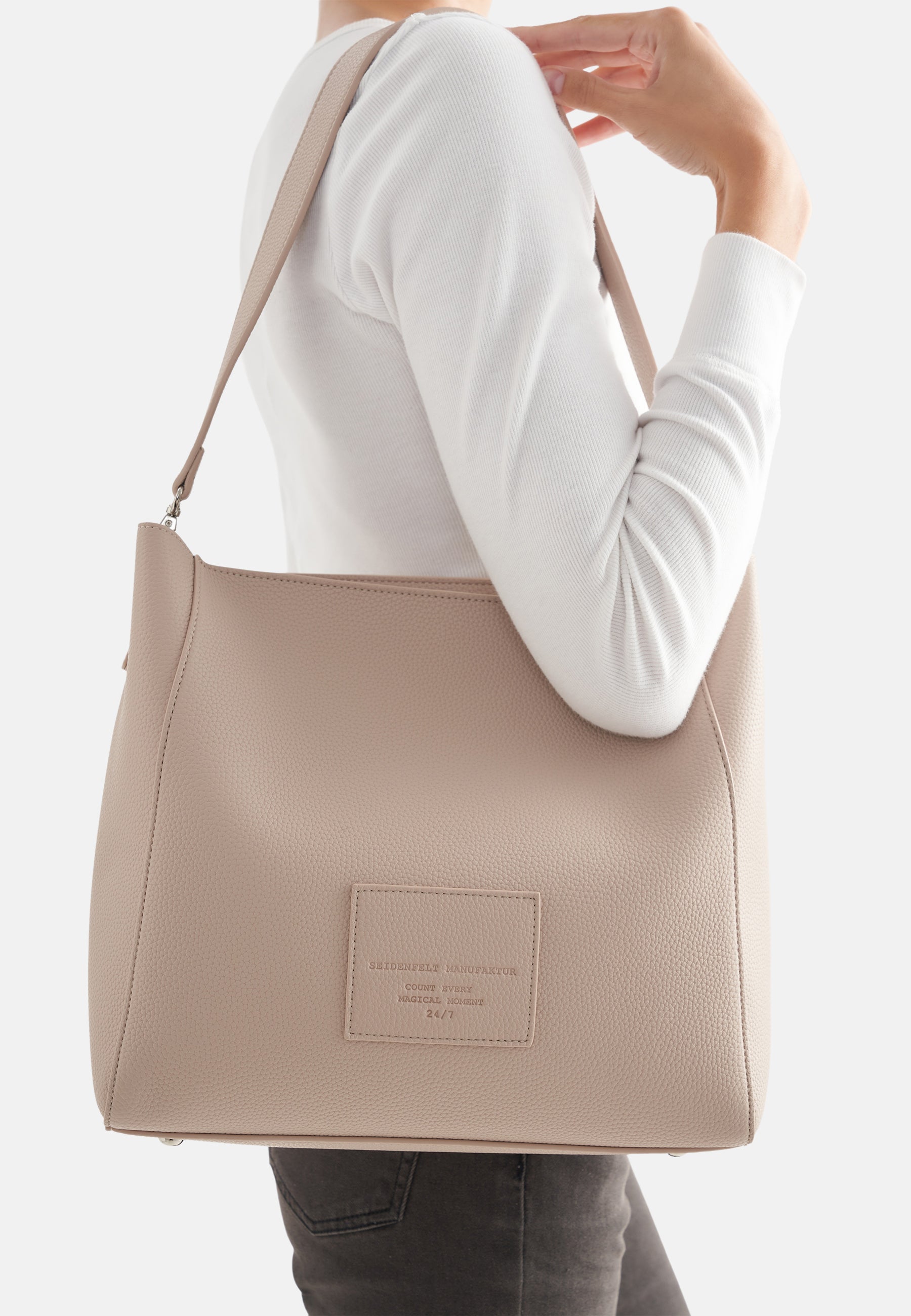 Seidenfelt - Handtaschen>Damen>Kunstledertaschen>Hobo Taschen - Malvik Hobo - black / OS-summer stone / OS-sky blue / OS