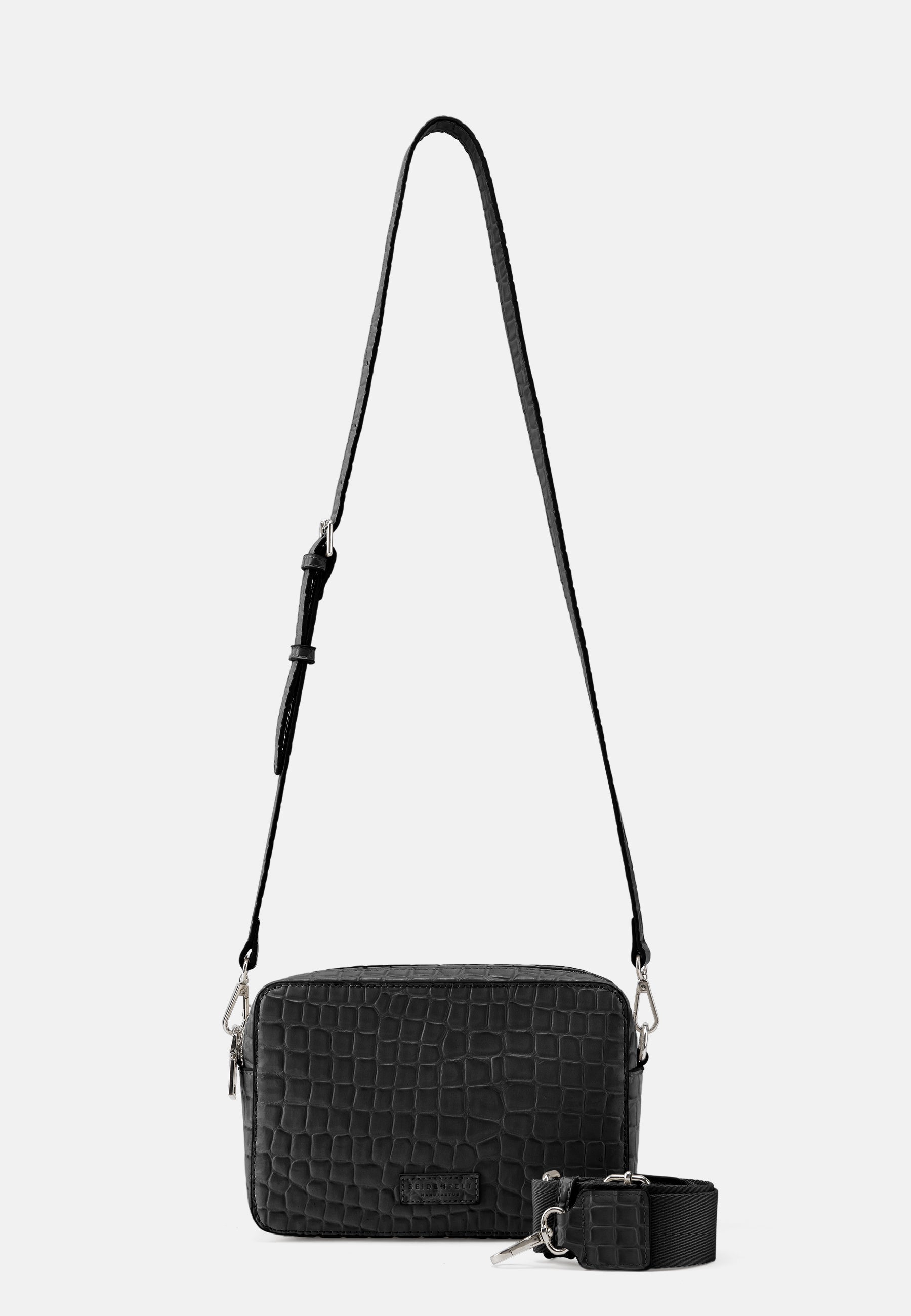 Seidenfelt - Handtaschen>Damen>Kunstledertaschen>Kamera Taschen - Nesna Camera Bag - croco print black / OS-croco print cream / OS-croco print ice blue / OS