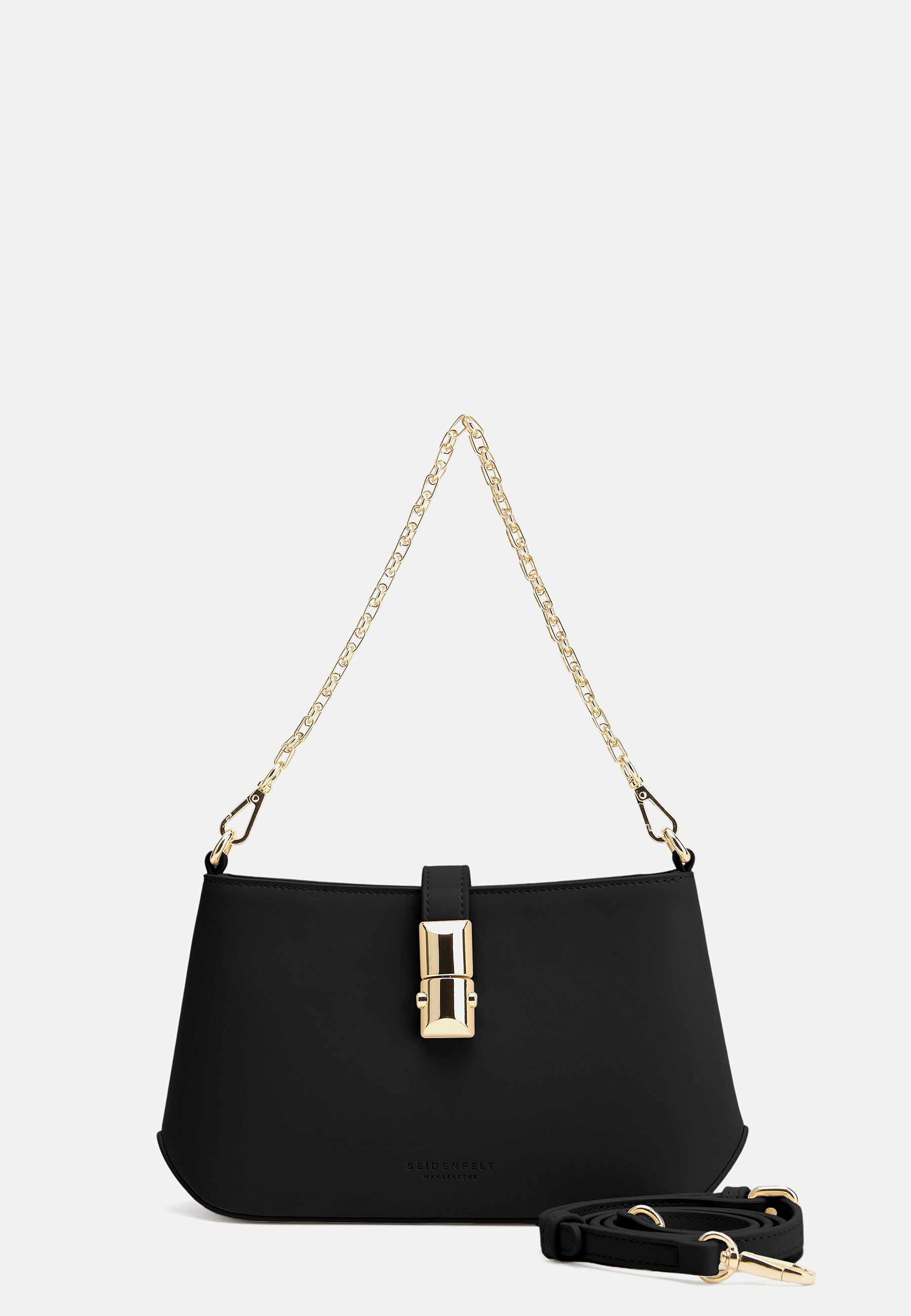Seidenfelt - Handtaschen>Damen>Kunstledertaschen>Schulter Taschen - Lilla Ro Little Shoulderbag - black / OS-cream / OS-light sand / OS