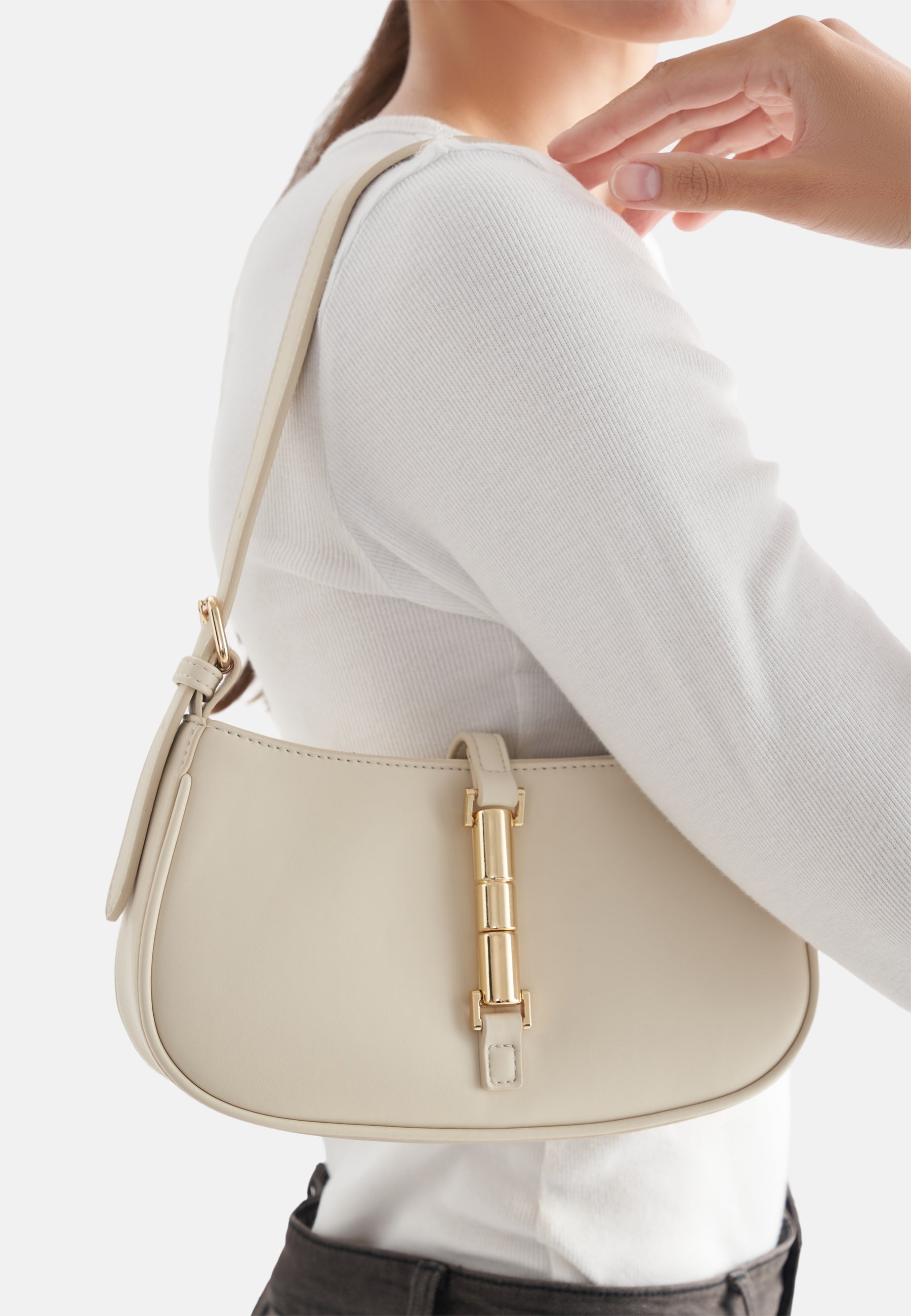 Seidenfelt - Handtaschen>Damen>Kunstledertaschen>Schulter Taschen - Loviisa Shoulderbag - black / OS-cream / OS-coffee & cream / OS