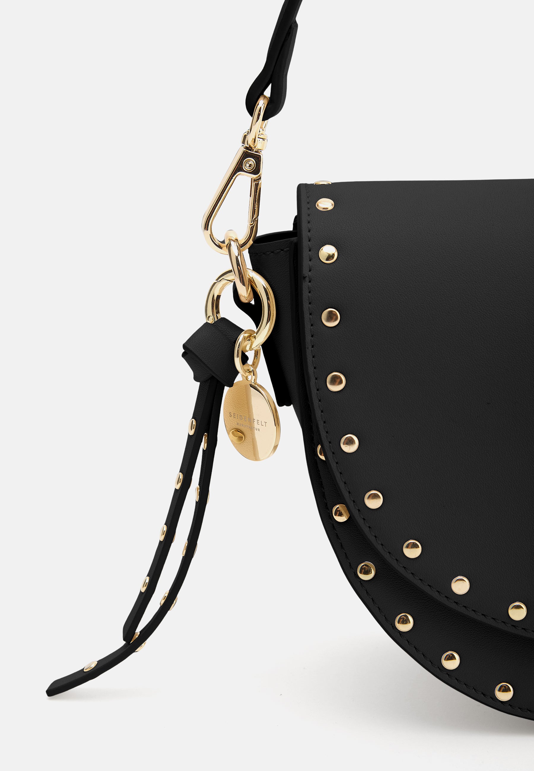 Seidenfelt - Handtaschen>Damen>Kunstledertaschen>Halbmond Taschen - Senja Saddle - black / OS-light sand / OS-beige / OS