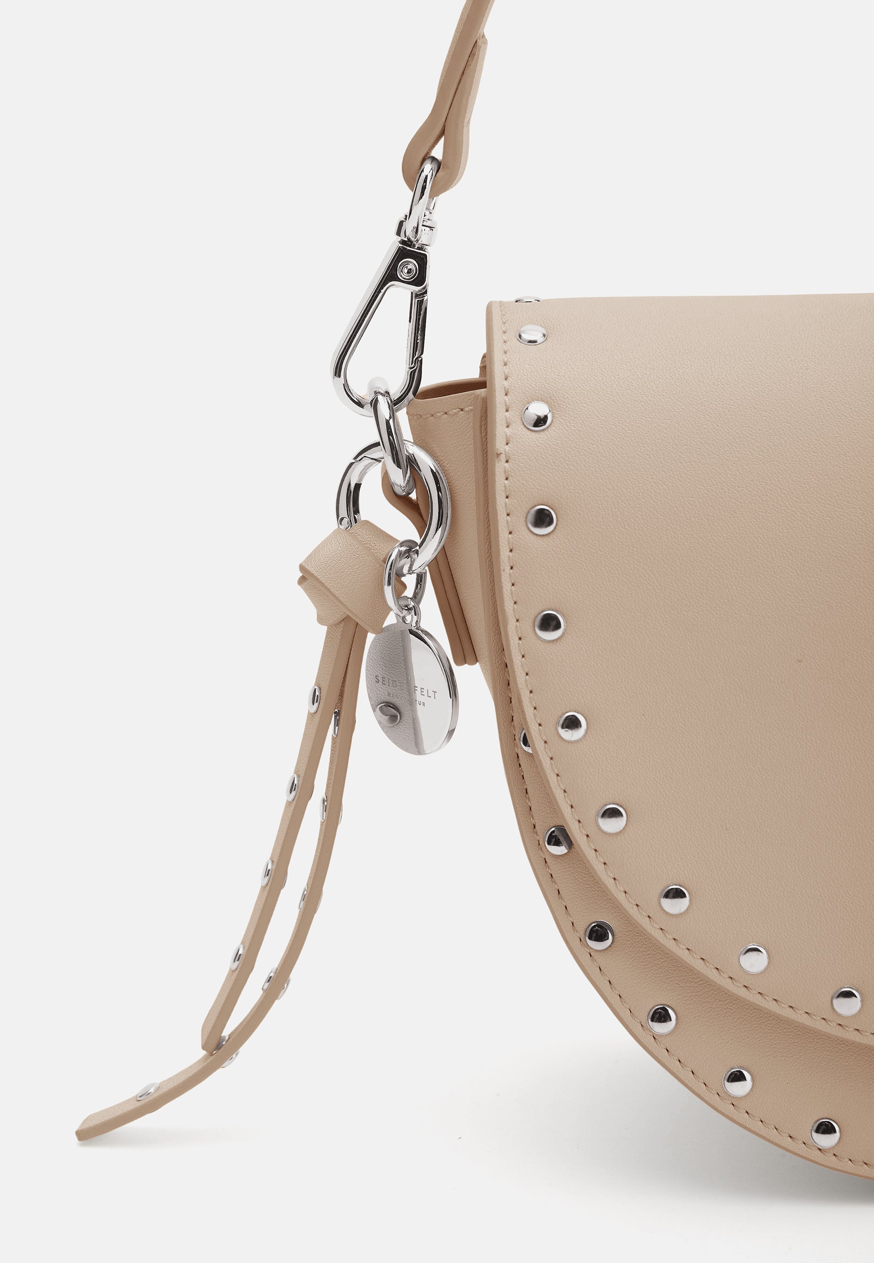 Seidenfelt - Handtaschen>Damen>Kunstledertaschen>Halbmond Taschen - Senja Saddle - black / OS-light sand / OS-beige / OS