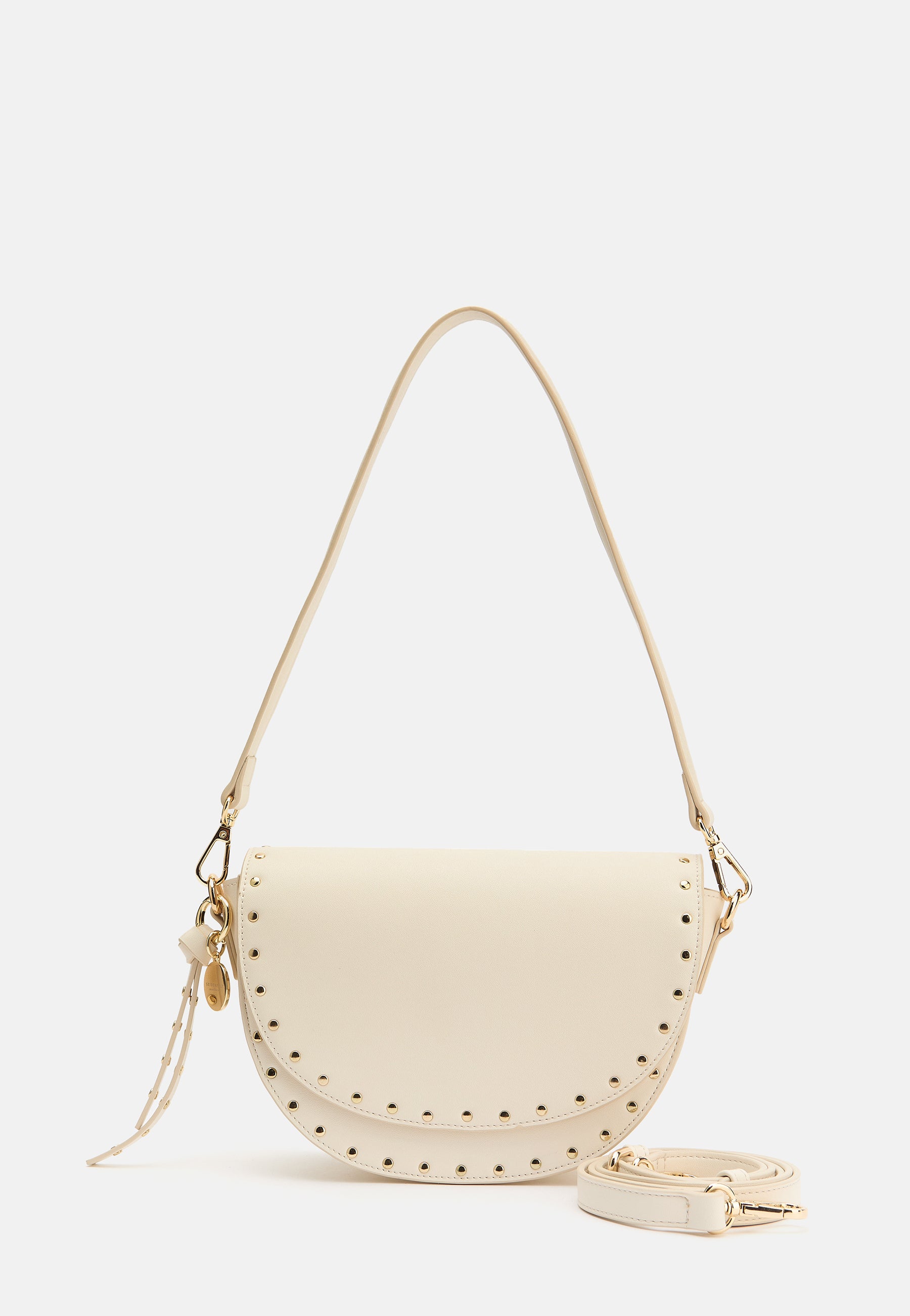 Seidenfelt - Handtaschen>Damen>Kunstledertaschen>Halbmond Taschen - Senja Saddle - black / OS-light sand / OS-beige / OS