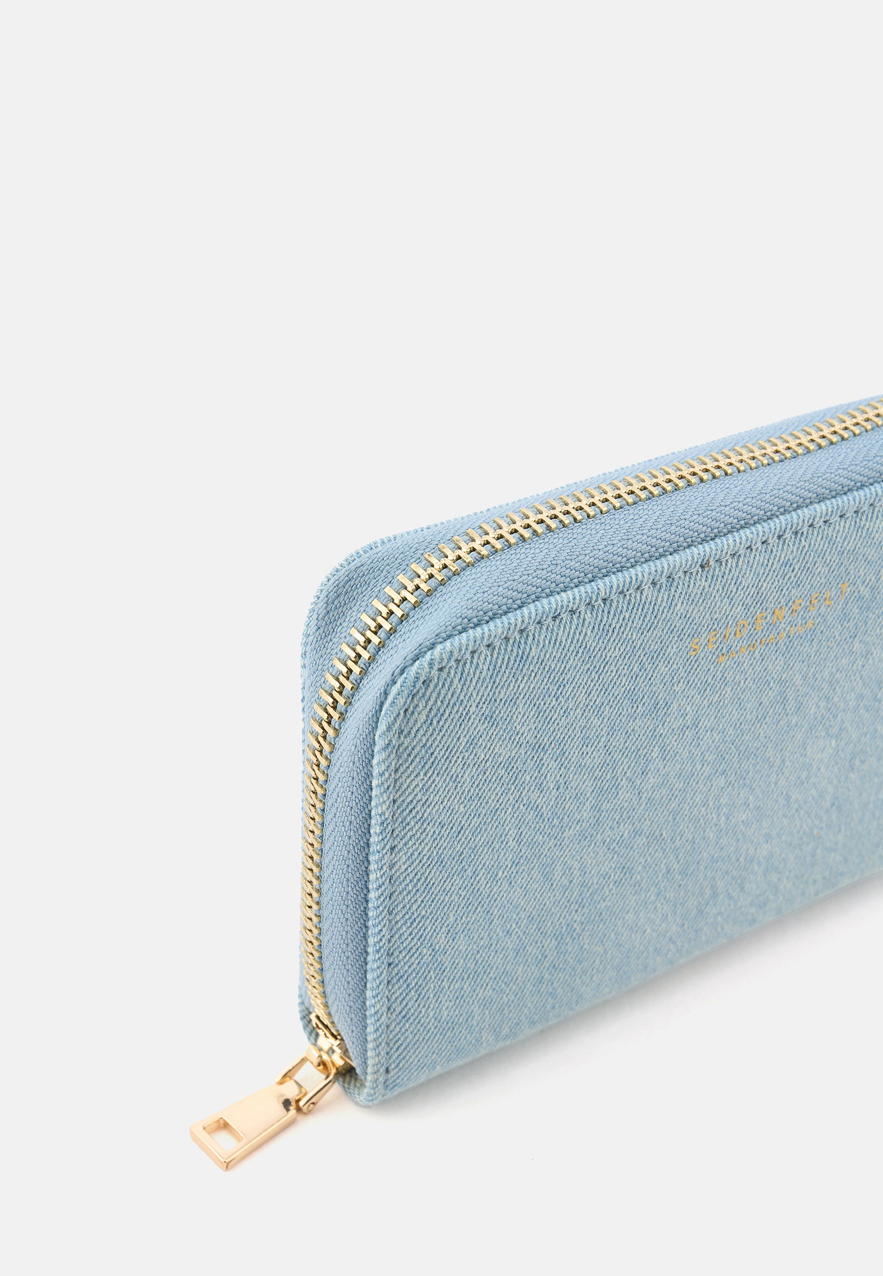 Seidenfelt - Wallets - Ebba - glossy black / OS-olive / OS-croco print ice blue / OS-denim in blue / OS