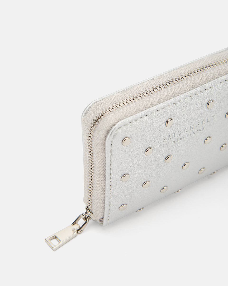 Seidenfelt - Wallets - Ylva Little Rivets - light sand&rivets / OS-black / OS-silver&rivets / OS